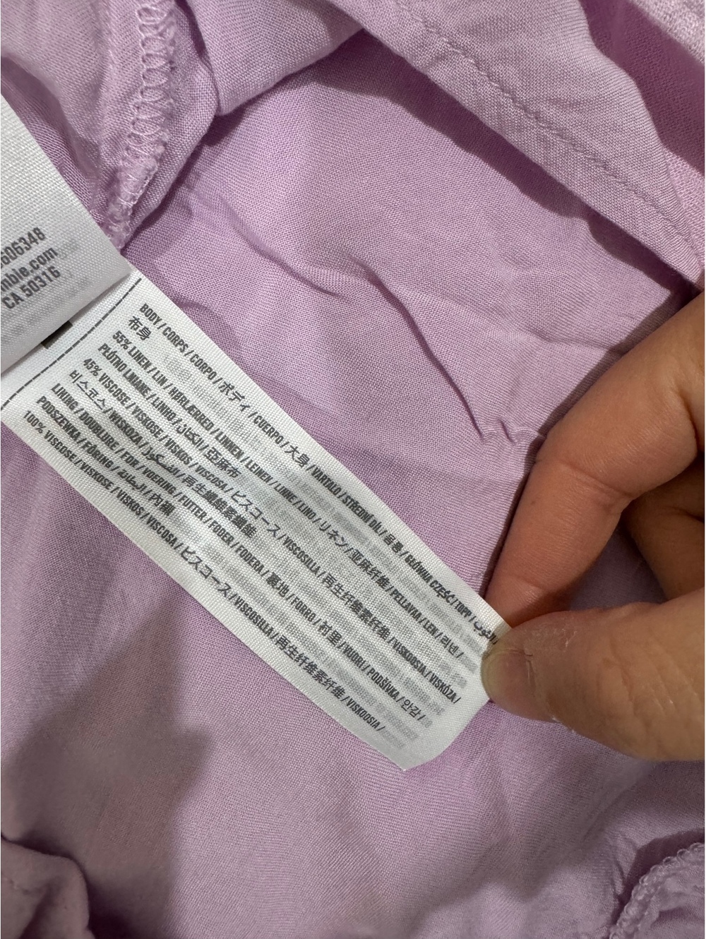 Abercrombie & Fitch Linen Blend Halter Mini Dress Pastel Purple Lilac Medium - Picture 6 of 8